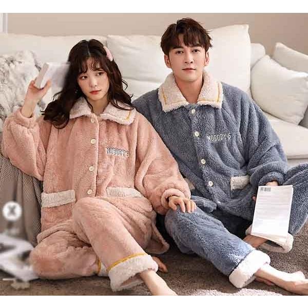 ペアパジャマ 冬 もこもこ ペア 部屋着 ポケット付き パジャマ ルーム