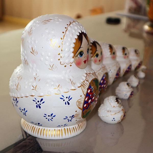 マトリョーシカ ロシア 人形 民芸品 土産物 手作り人形 手描き