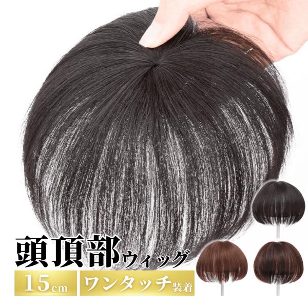 新発売につき特別価格で販売中です！数量限定につき、ご検討中の方はお早めによろしくお願い致します。【商品名】頭頂部ウィッグ ショート(約15cm) 女性 男性 兼用【商品説明】・年齢とともに気になる薄毛や白髪などトップのお悩みを当店の部分ウィ...
