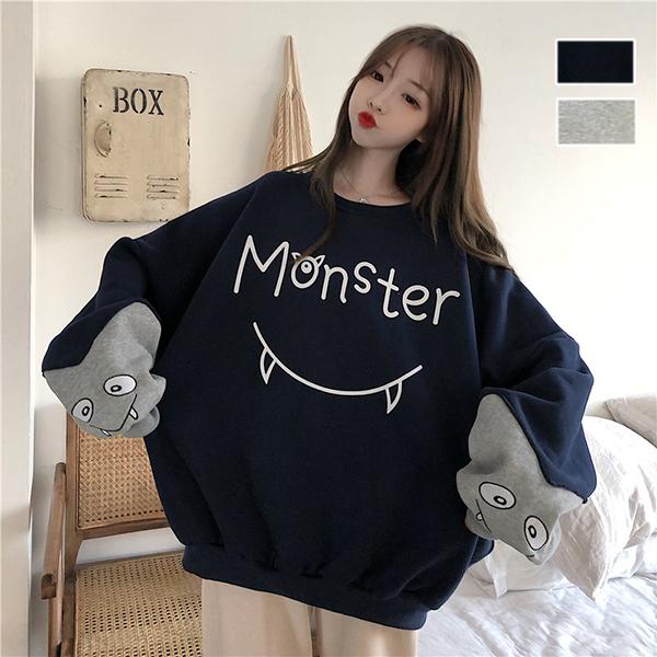 パーカー レディース トレーナー レディース 大きいサイズ 体型カバー 2color 裏起毛 英字 長袖 ゆったり トップス ゆったり ルームウェア かわいい 秋冬 0841 ショップモモ 通販 Yahoo ショッピング