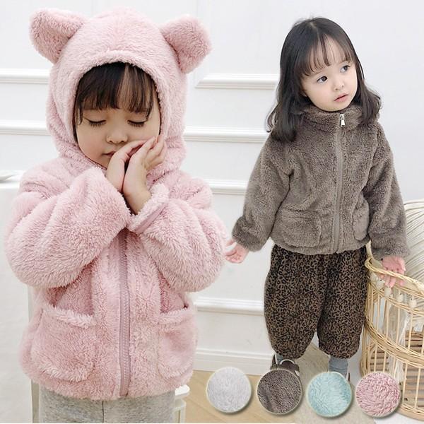 パーカー キッズ ボアパーカー ジップアップパーカー フード付き 子供コート 子供服 男の子 女の子 ふわふわ クマさん ボア トップス 秋冬 上着 誕生日 ギフト Cl0313 ショップモモ 通販 Yahoo ショッピング