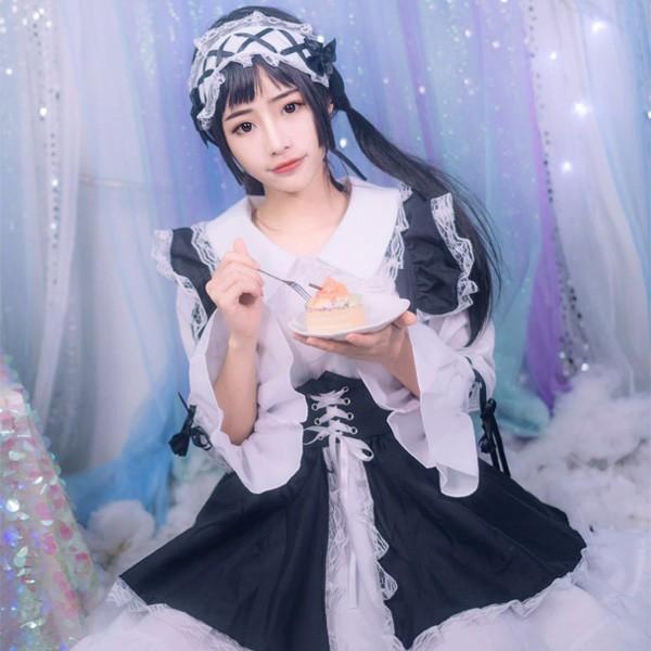 メイド服 ハロウィン衣装 吸血鬼 ロリータ ワンピース ゴスロリ 萌え お嬢様 エプロン 仮装 大人用 Lolita メイド服 コスチューム 学園祭 お姫様 文化祭 演出服 Cl1331 ショップモモ 通販 Yahoo ショッピング