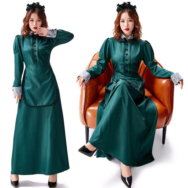 メイド服 ロング レディース 洋館メイド 吸血鬼 魔女 ハロウイン衣装 メイド ロング丈 レース付き コウモリ 変装 宮廷装 コスチューム お姫様 ロングワンピース Cl1527 ショップモモ 通販 Yahoo ショッピング