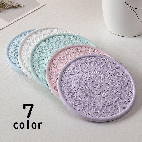 コースター 珪藻土コースター ドリンクコースター グラスマット 丸 丸型 ラウンド 珪藻土 おしゃれ雑貨 おしゃれ ドリンク アイス ホット コップ敷 Noa721 Shop N O A 通販 Yahoo ショッピング