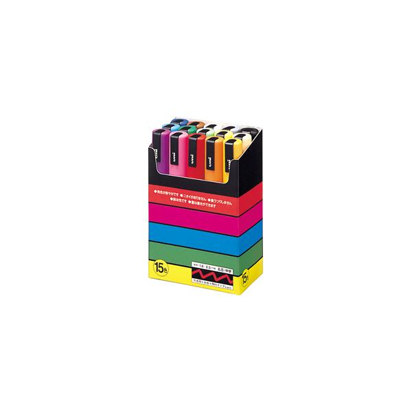 ポスカ 三菱鉛筆 uni POSCA 中字丸芯 15色セット PC-5M 15C : S-SKyoto