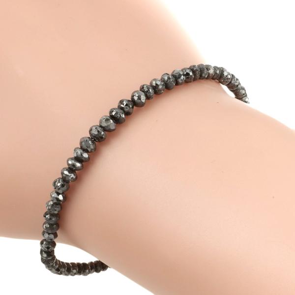 ブレスレット K18WG 天然ダイヤモンド ブラックダイヤ 15.00ct 15ct up 