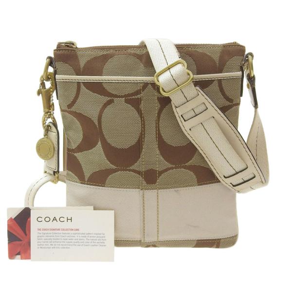 COACH コーチ シグネチャー ショルダーバッグ キャンバス