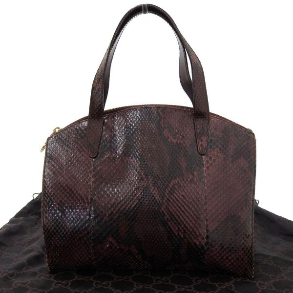 GUCCI（グッチ） ハンドバッグ パイソン ボルドー系 000 2058 0569 0