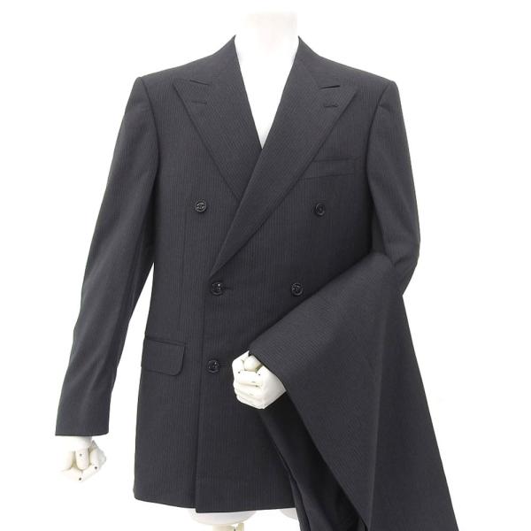 美品☆高級/Zegna ゼニア/セットアップ/スーツ/ブルー/グレー ブルーグレースーツ・無地のコーディネート（Cloth Ermenegildo