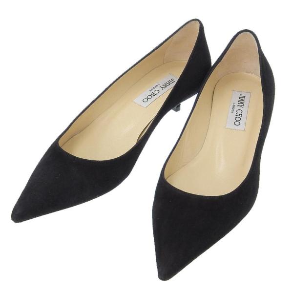 Jimmy Choo ブラック スエード ハイヒール JIMMY CHOO（ジミーチュウ） パンプス ヒール 靴 スエード 黒 ブラック