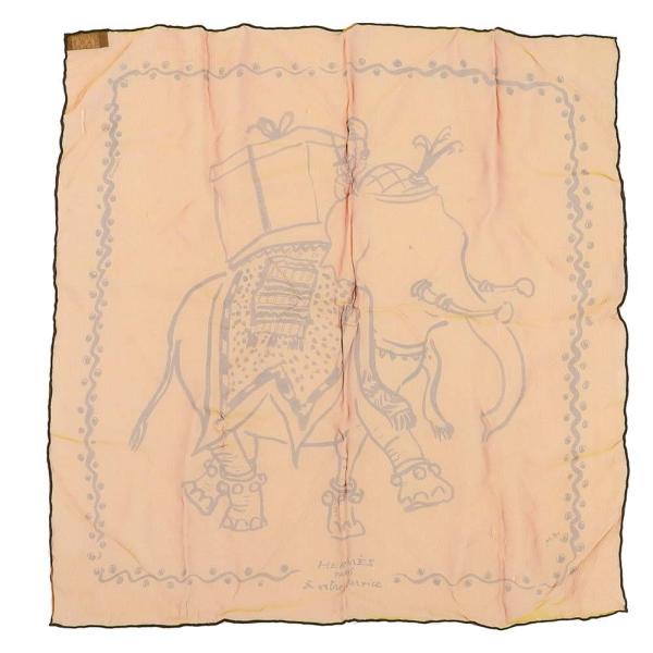 ✨HERMESスカーフ40✨ HERMES エルメス スカーフ カレ40 プチカレ 牧場柄 シルク100％ ブルー