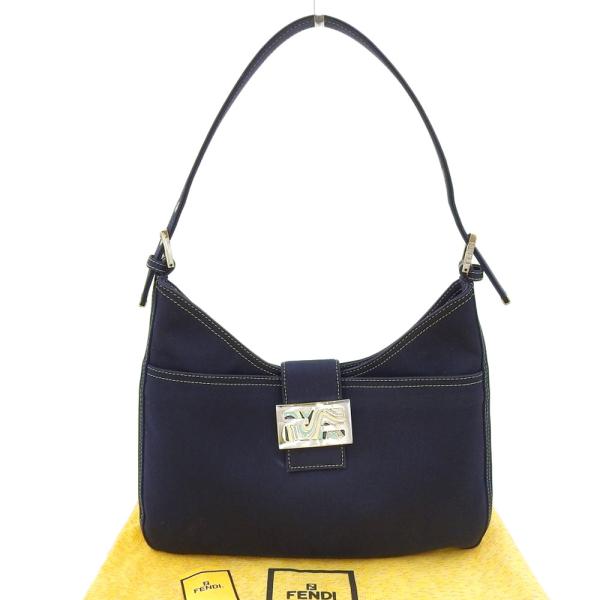 FENDI フェンディ 26772 ショルダーバッグ ハンドバッグ マンマ デニム マーブル キャンバス ネイビー レディース【中古】 FENDI - FENDI フェンディ 26772 ショルダーバッグ ハンドバッグ