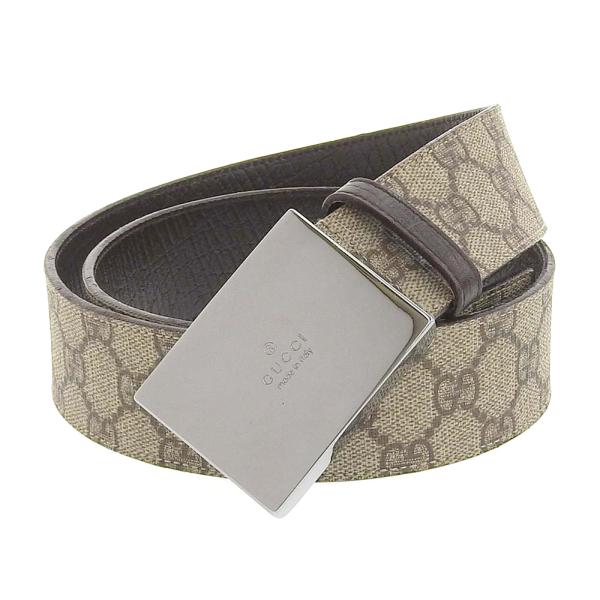 【本物保証】 グッチ GUCCI GGスプリーム GGプラス ロゴ 腰ベルト コーティングキャンバス ブラウン系 114990 0959 85 34 希少 レア GUCCI（グッチ） GUCCI GGスプリーム GGプラス ロゴ 腰ベルト