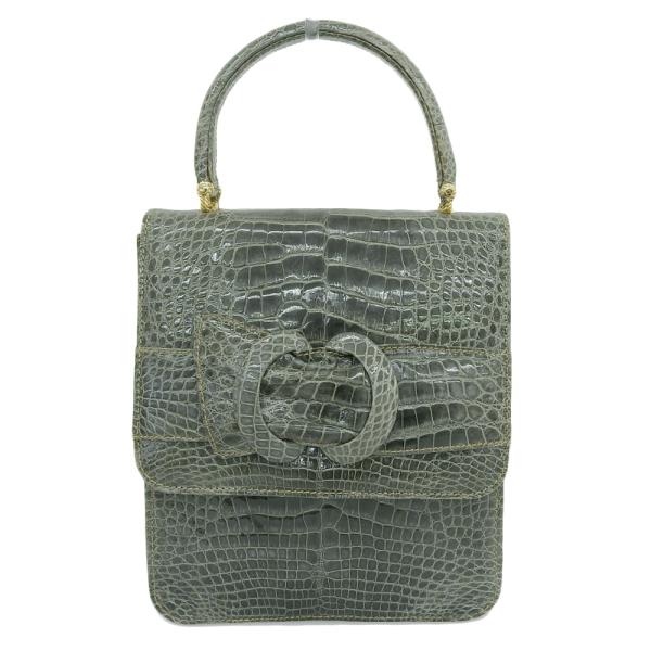 【ヴィンテージ】ジャルダンデサック クロコダイル調ハンドバッグ ジャルダンデサック JARDIN DES SACS ハンドバッグ クロコダイル