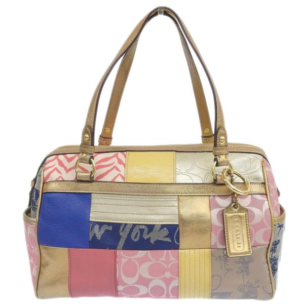 COACH（コーチ） シグネチャー サッチェルトート パッチワーク マルチ