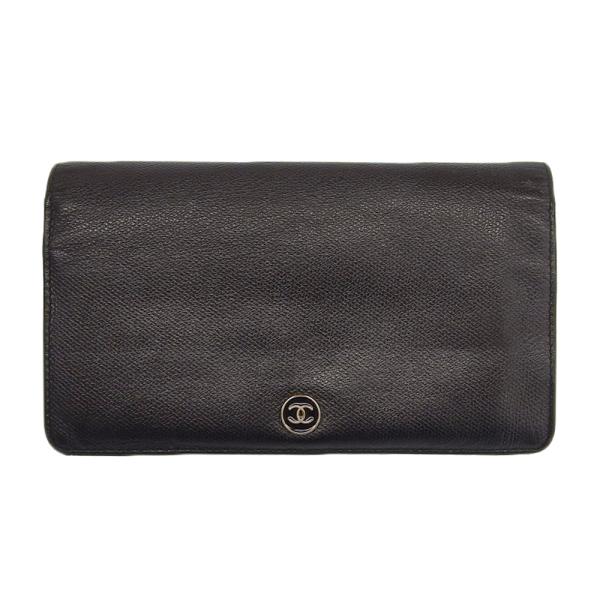 yun　購入不可　シャネルココボタン折り財布 CHANEL（シャネル） 二つ折り財布 ココボタン Wホック フラップ