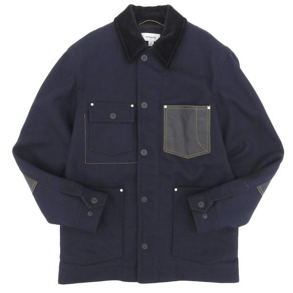 COACH コート 86641 46 メンズ アウター ウール ネイビー　正規品 COACH（コーチ） コート 86641 44 メンズ アウター ウール ネイビー