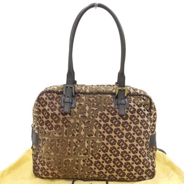 フェンディ FENDI ハンドバッグ 8BN005 ミニボストンバッグ ハラコ FF 