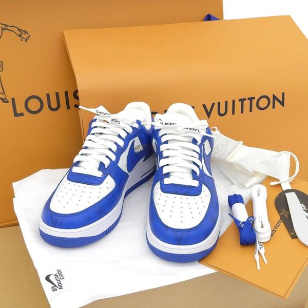 ルイヴィトン LOUIS VUITTON ナイキ NIKI モノグラム エアフォース1 スニーカー 1A9VAO 8 靴 本物保証 箱・布袋付 希少 レア 新品同様