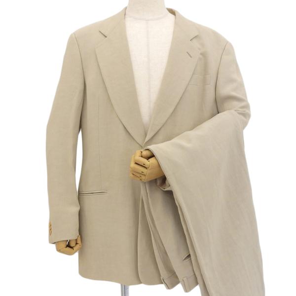 【本物保証】 超美品 ジョルジオ アルマーニ GIORGIO ARMANI スーツ 50 メンズ セットアップ ウール ベージュ ビジネス GIORGIO ARMANI ジョルジオ アルマーニ スーツ 50 メンズ セットアップ