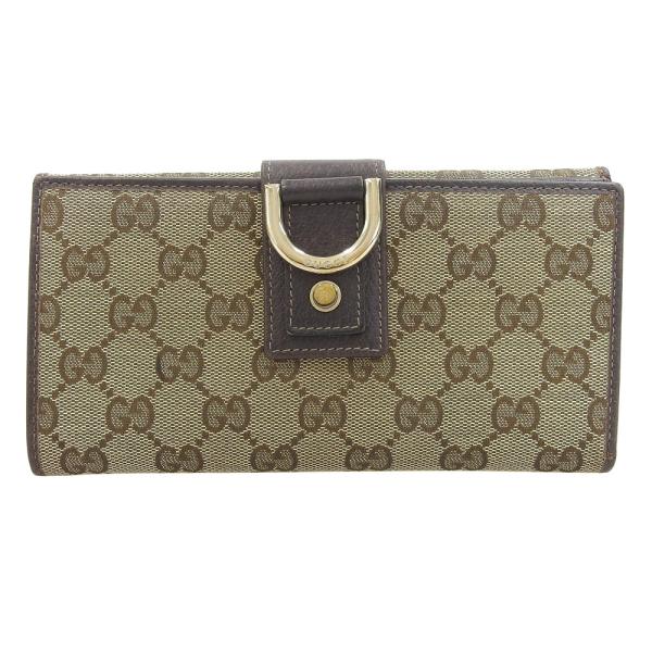 グッチ　GGキャンバス シルバーロゴ　フラップ長財布　Wホック グッチ✨️長財布 GGキャンバス フラップ Wホック ロゴプレート