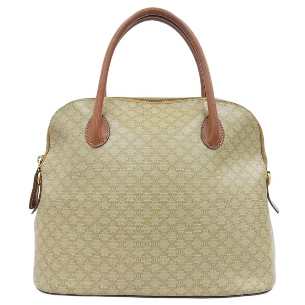 CELINE（セリーヌ） マカダム柄 ボリード型 ハンドバッグ M95 ベージュ