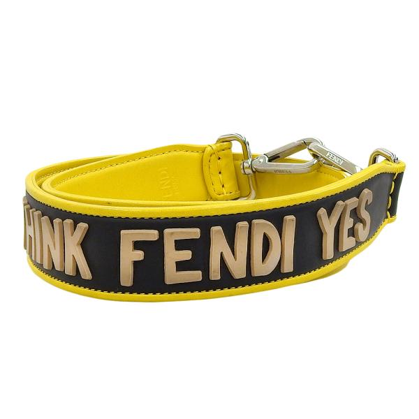 FENDI（フェンディ） ストラップ ユー シンク イエス レザー イエロー