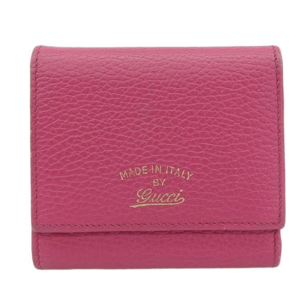 【本物保証】 美品 グッチ GUCCI スウィング 三つ折り財布 ピンク 368234 shop-takashimaya7_tk30b100808