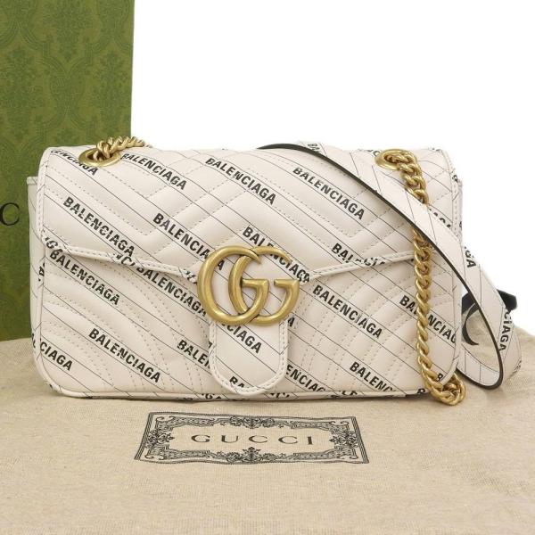 【Pristine Condition】GUCCI/GGマーモントショルダー/バレンシアガハッカープロジェクト/443497/520***/SAランク/75【中古】 GUCCI（グッチ） グッチ×バレンシアガコラボ ショルダーバッグ GG