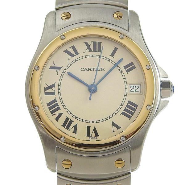 SANTOS DE CARTIER カルティエ サントスクーガーLM デイト コンビ