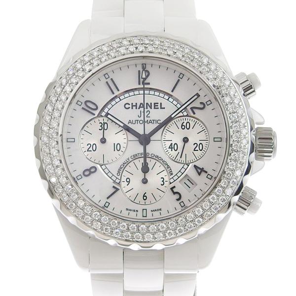 J12 シャネル CHANEL メンズ 自動巻き 腕時計 ベゼルアフターダイヤ