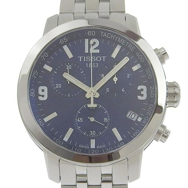 【本物保証】 箱・保付 新品同様 ティソ TISSOT T スポーツ PRC200 メンズ クォーツ 腕時計 クロノグラフ 青文字盤 T055 417 11 047 00 PRC ティソ TISSOT T スポーツ PRC200 メンズ クォーツ 腕時計 クロノ