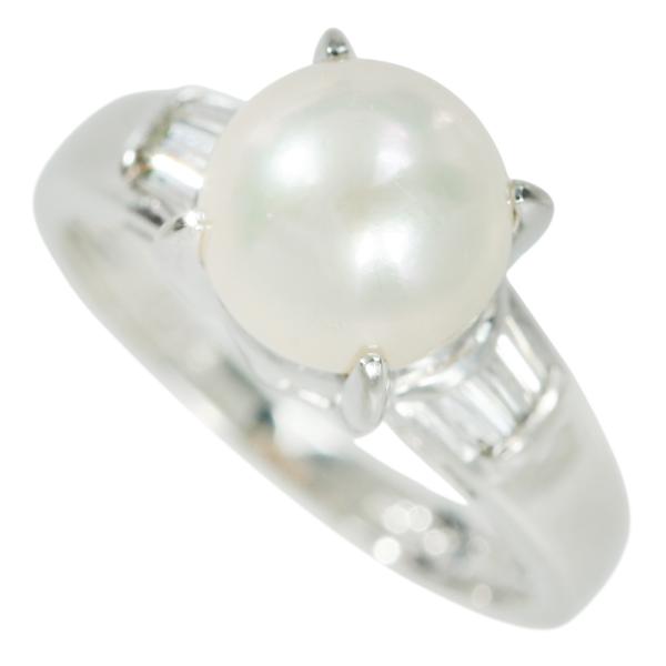 ジュエリーマキ JEWELRY MAKI 約5.7g カメリア リング Pt850 パール 約