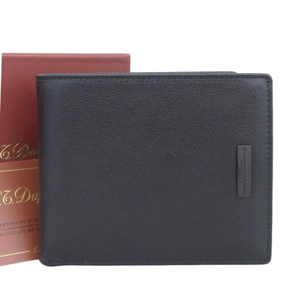 デュポン 財布 Dロゴ 二つ折り財布 レザー 革 ブラウン 茶色 S.T. Dupont 中財布 ミドルウォレット ウォレット サイフ メンズ 紳士 男性【中古】 DUPONT - □新品同様□ S.T.Dupont エス・テー・デュポン レザー