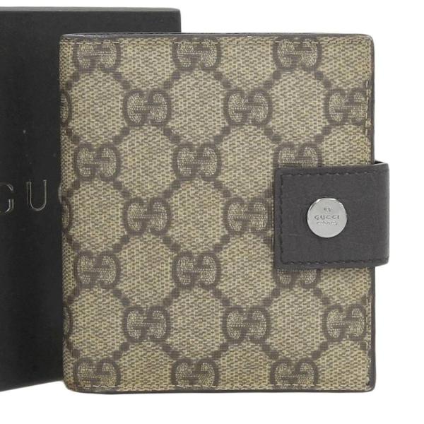 GUCCI グッチ GGプラス コンパクトウォレット ロゴ ホック付折り GUCCI グッチ GGプラス コンパクトウォレット ロゴ ホック付折り
