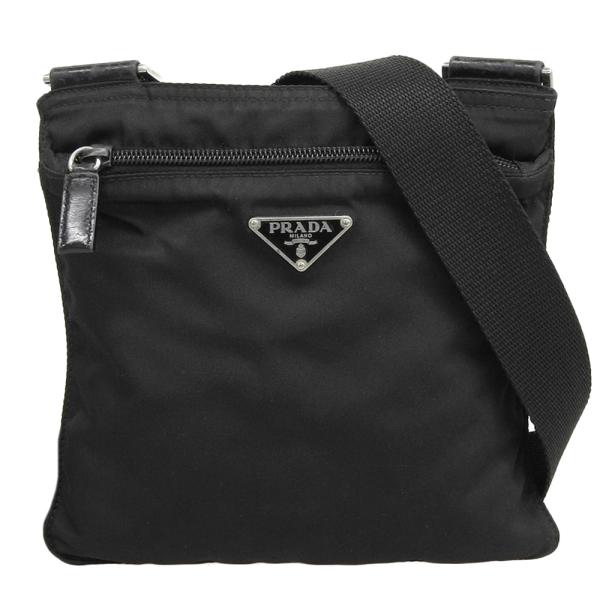 【本物保証】 プラダ PRADA 斜め掛け ショルダーバッグ ナイロン ブラック 黒 MH1207 軽い shop-takashimaya7_tkh23b0302007
