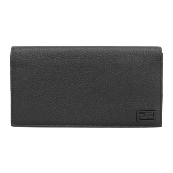 FENDI（フェンディ） FENDI FF ロゴ 二つ折り長財布 レザー 黒