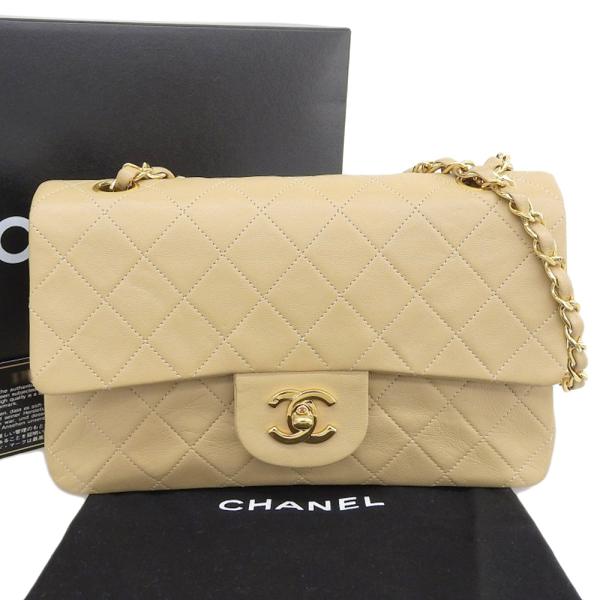 シャネル CHANEL マトラッセ 23 ダブルフラップ ショルダーバッグ ゴールド金具 シール付 1番台 A01113 本物保証 箱・布袋・保付