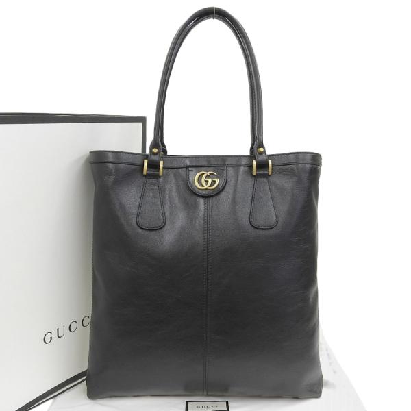 【本物保証】 箱・布袋付 新品同様 グッチ GUCCI GGマーモント リベル タイガーヘッド キャットヘッド トートバッグ 黒 547851 493075 shop-takashimaya7_tkh23b0405012