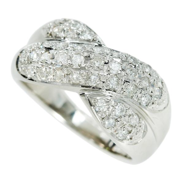 ジュエリーマキ　K18 Pt850 メレダイヤリング ジュエリーマキ JEWELRY MAKI 約6.4g リング 指輪 プラチナ Pt850
