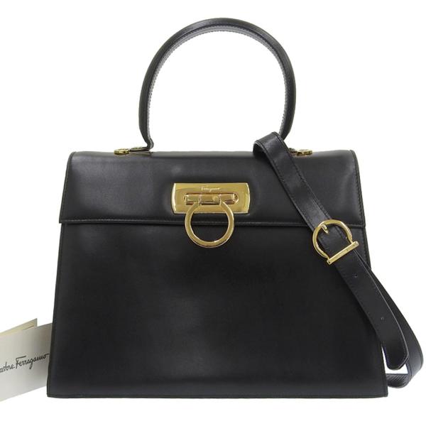 Ferragamo 黒　定番のヴァラ美品 ヴァラ・ミニバッグ - ウィメンズ | Ferragamo