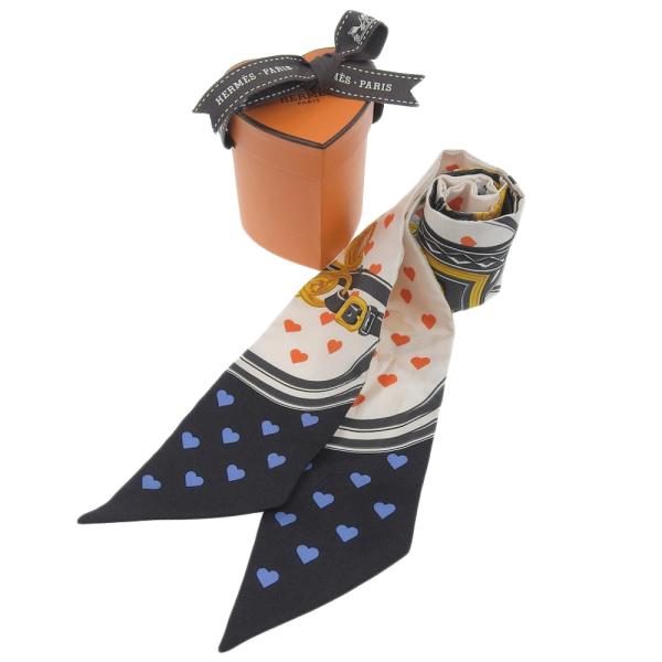 美品 HERMES ツイリー ブリッド・ドゥ・ガラ・ラヴ ハート スカーフ HERMES（エルメス） ツイリー ブリッドドゥガラ ラブハート スカーフ