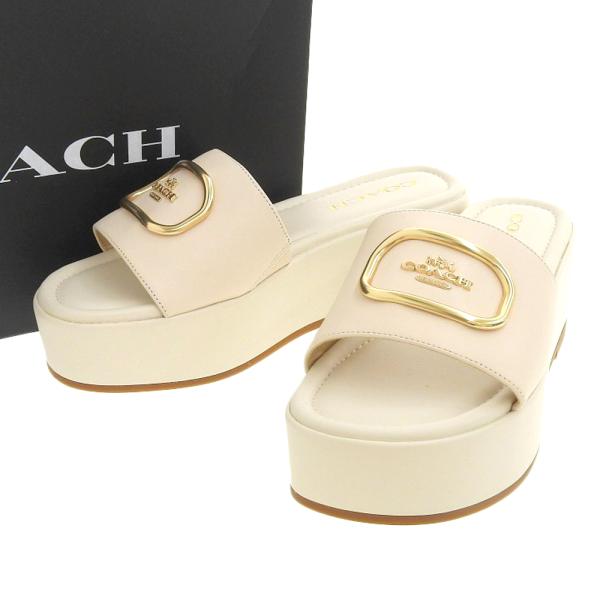【直営店】coach★エロイーズ レザー サンダル 2色 厚底 ladies 中古・古着通販】COACH (コーチ) エロイーズ サンダル/厚底ロゴ