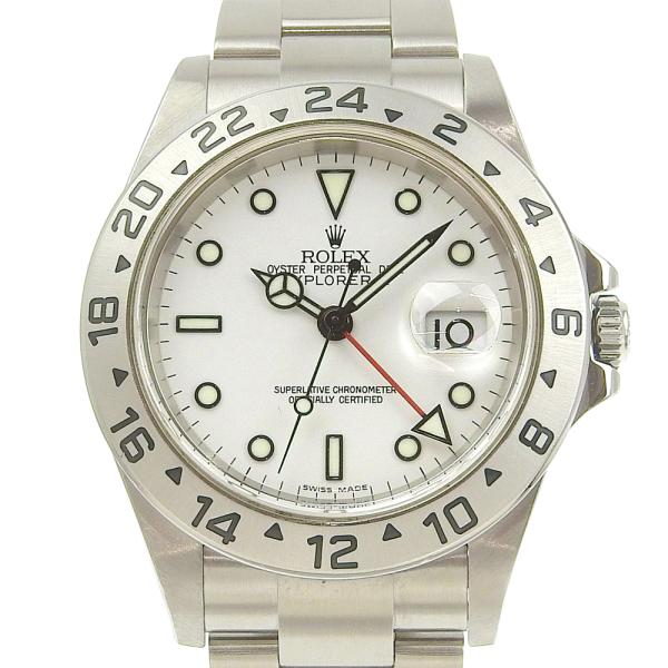 【本物保証】 新品同様 ロレックス ROLEX エクスプローラ2 メンズ 自動巻き オートマ 腕時計 白文字盤 16570 F番 2023/11 OH済 shop-takashimaya7_tkh23f0926002