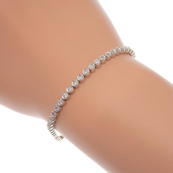 スタージュエリー STAR JEWELRY テニス ブレスレット K18WG 人造