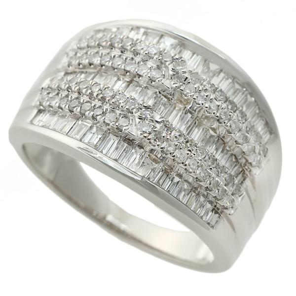 リング 指輪 約7.3g K18WG メレダイヤモンド 1.10ct 約11号 ゴージャス