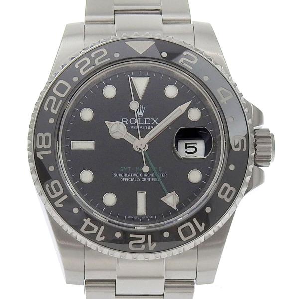 【本物保証】 箱・保付 新品同様 ロレックス ROLEX GMTマスター2 116710LN 黒文字盤 SS 自動巻 オートマ 40ミリ メンズ 腕時計 shop-takashimaya7_tkh24b0604026