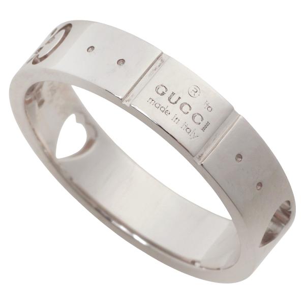 GUCCI グッチ 3.2g アイコンリング 指輪 K18WG ホワイトゴールド