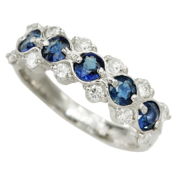 リング 指輪 約4.7g プラチナ Pt900 5Pメレサファイア 0.75ct メレ  