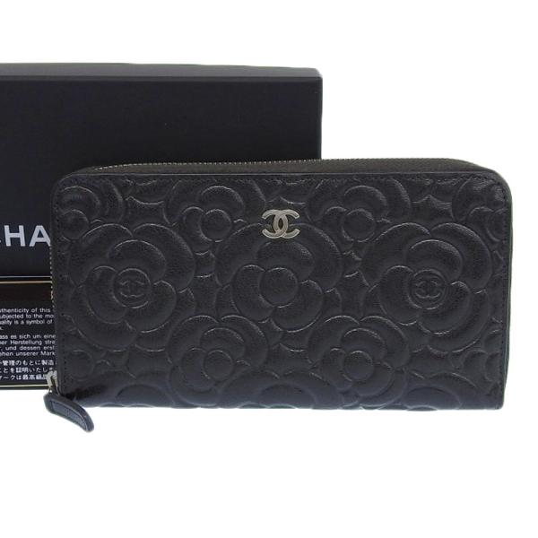 CAMELIA シャネル CHANEL カメリア ココマーク ラウンドファスナー長